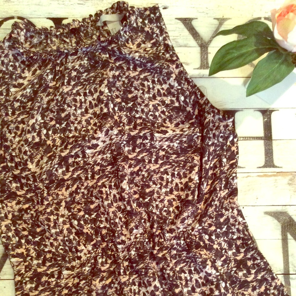 H&M High Neck Peplum Top